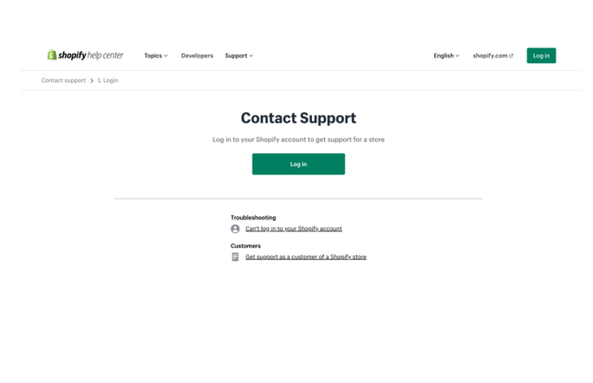 Shopify help center