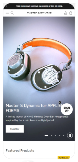 Clean and modern ecommerce website built with Shopify